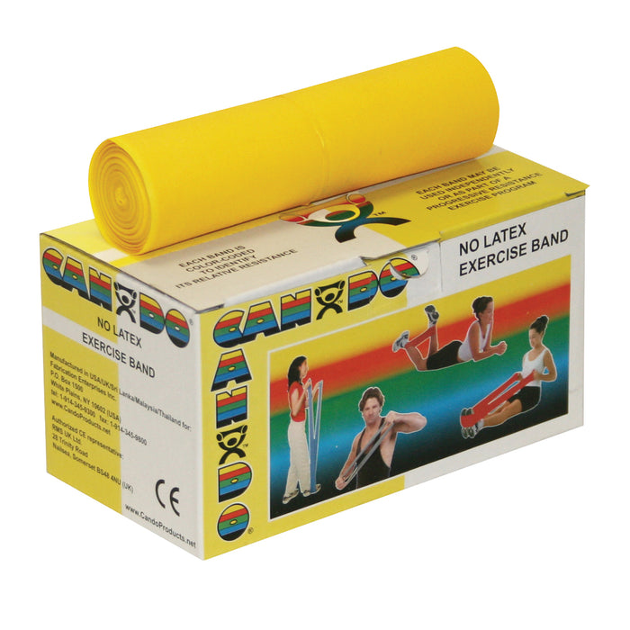 CanDo SSL2Y .006x5 SYN Latex Free Exercise Band - 6 Yard Roll - Yellow - X-Light