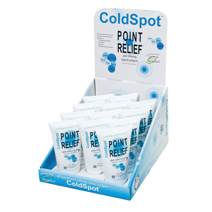 Point Relief 11-0761-12 Coldspot Lotion - Retail Display With 12 X 4 Oz Gel Tube