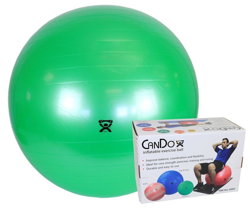 CanDo 30-1803B Inflatable Exercise Ball - Green - 26" (65 Cm), Retail Box