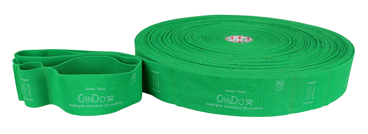 CanDo 10-6613 Multi-Grip Exerciser 30 Yard Roll, Medium, Green