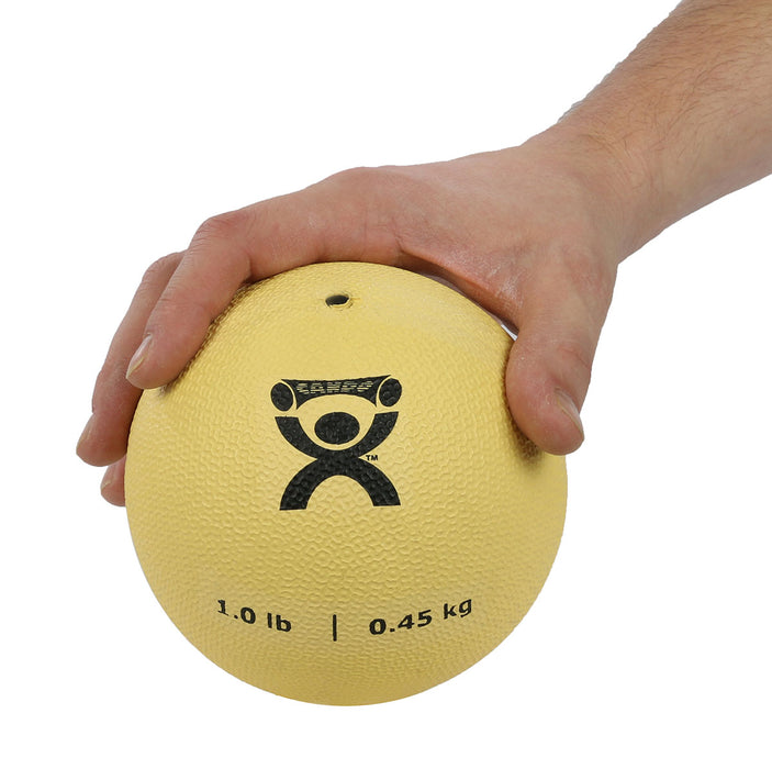 CanDo RPT01-1LB-200 , Soft And Pliable Medicine Ball, 5" Diameter, Tan, 1 Lbs.