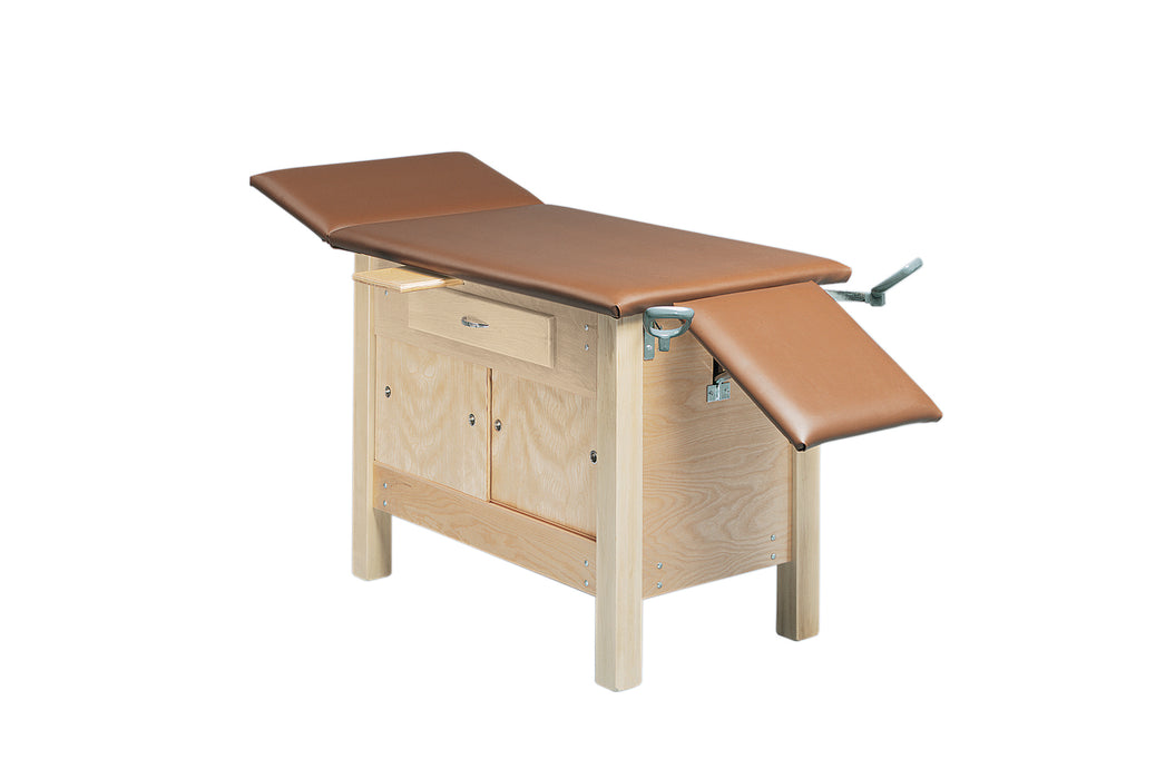 CanDo 15-1073 Wooden Exam Table - Enclosures, Upholstered, 72" L X 24" W X 30" H, 3-Section