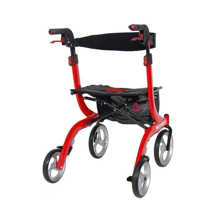 Drive rtl10266 , Nitro Euro Style Rollator Rolling Walker, Red