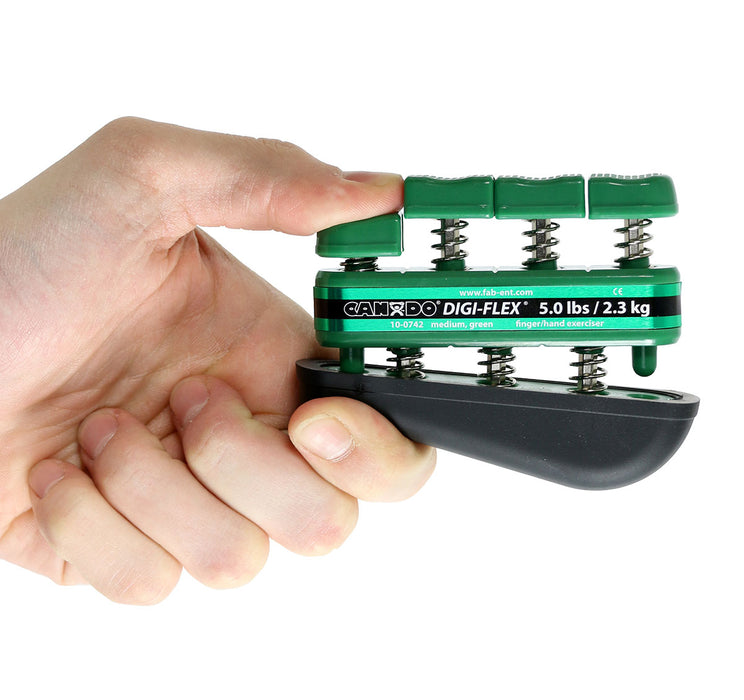 CanDo 10-0742FEI Digi-Flex Hand Exerciser - Green, Medium - Finger (5.0 Lb) / Hand (16.0 Lb)