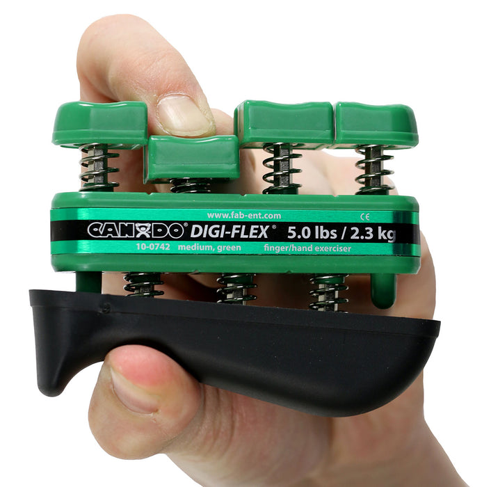 CanDo 10-0742FEI Digi-Flex Hand Exerciser - Green, Medium - Finger (5.0 Lb) / Hand (16.0 Lb)