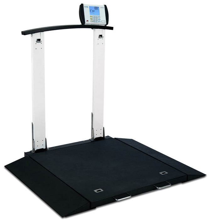 Detecto 6560-AC , 6560 Wheelchair Scale, Portable, Folding Column, 1000 Lb X .2 Lb / 450 Kg X .1 Kg, Ac Adapter