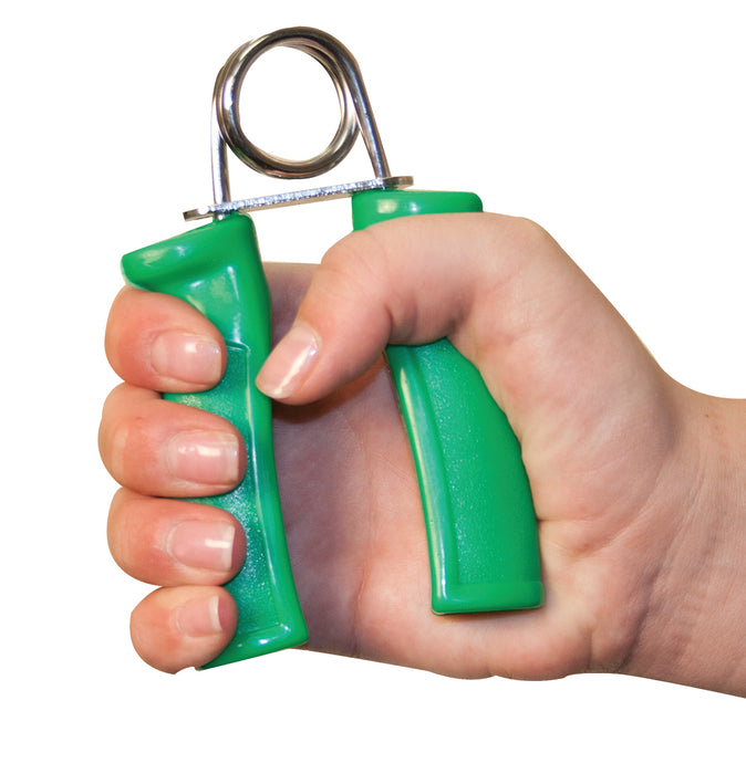 CanDo GRE12#CLAM2500 Ergonomic Hand Grip, Pair - Green, Moderate - 12 Lb