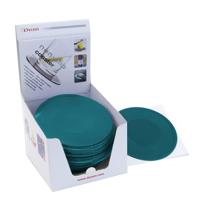 Dycem 50-1682G 5.5" Round Table Mat Display, 25/Dispenser, Green