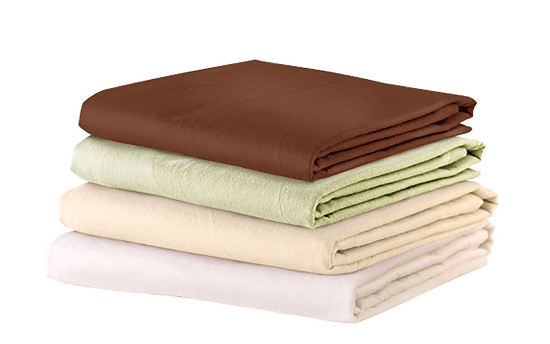 CanDo DIS 229 0191 02 Fitted Sheet - 36"W X 77"L X 7"D - Cotton Flannel - Tan