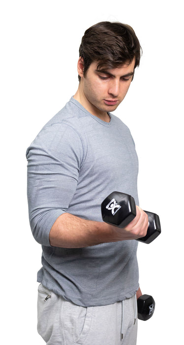 CanDo 10-0557-2 Vinyl Coated Dumbbell, Black (8 Lb), Pair