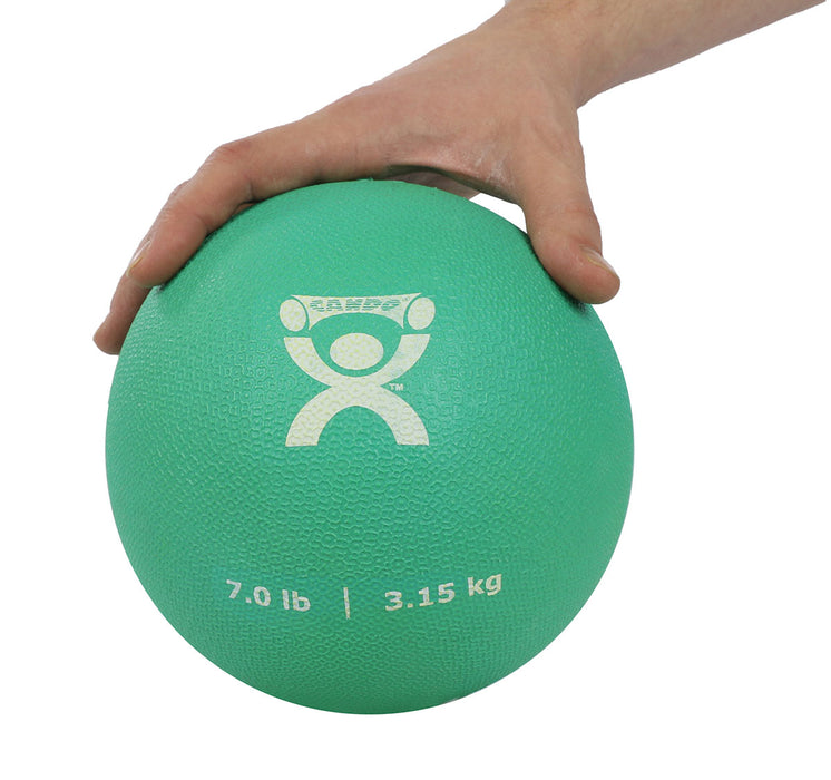 CanDo RPT01-7LB-200 , Soft And Pliable Medicine Ball, 7" Diameter, Green, 7 Lbs.