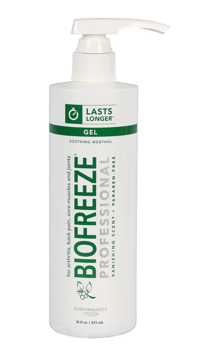 BioFreeze 11-1033-24 Professional Green Gel, 16 Oz Pump, Case Of 24