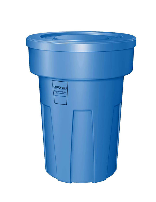 Cortech USA 50620B Food Grade Receptacle W/Lid, Blue, 50 Gal