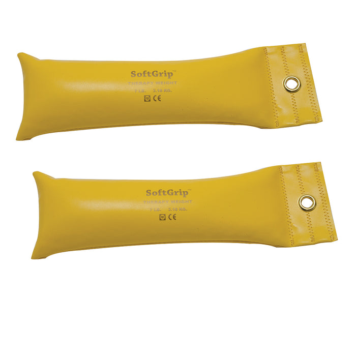 CanDo 10-0359-2 Softgrip Hand Weight - 7 Lb - Yellow - Pair