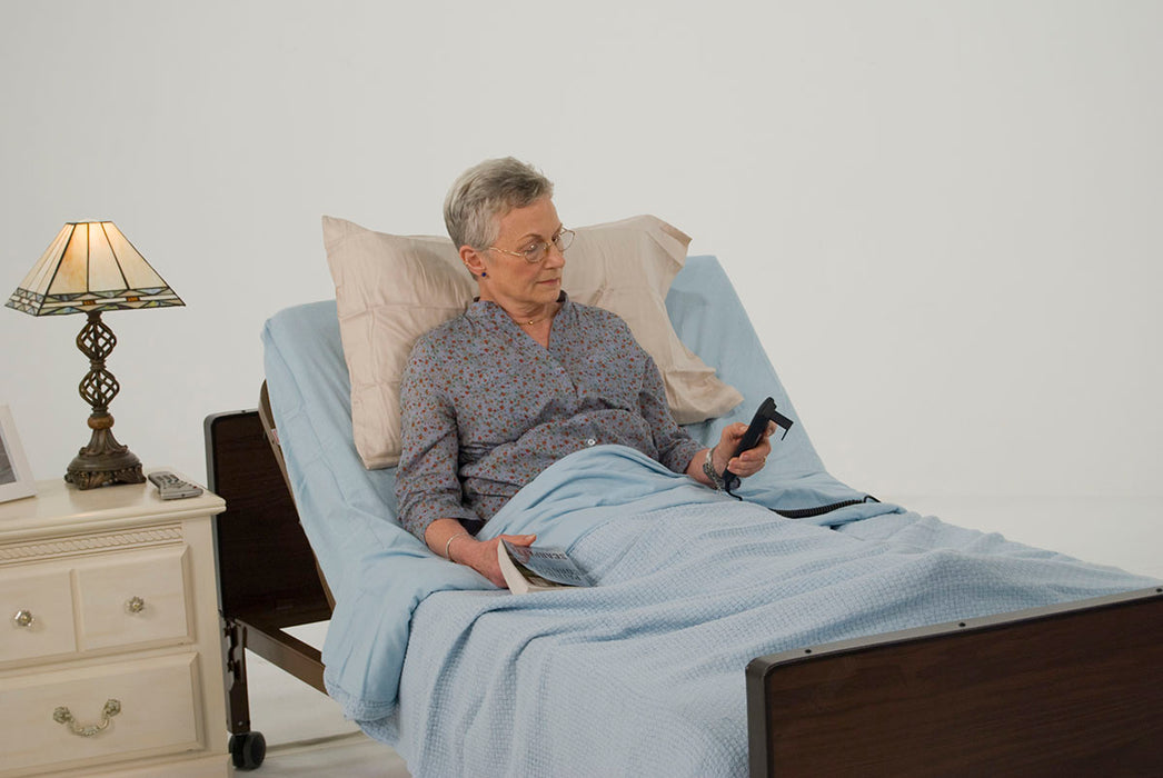 Drive 15235bv-fr , Delta Ultra Light Full Electric Low Hospital Bed With Full Rails