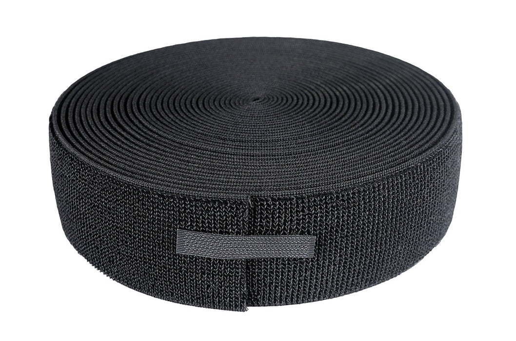 FabLife 24-7018BLK 2" Elastic Loop Material, 10 Yard, Black