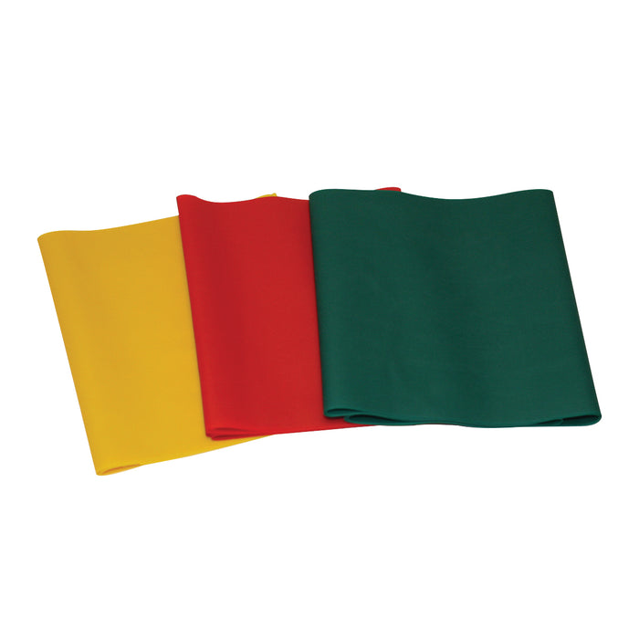 CanDo 10-5680 Latex-Free Exercise Band - Pep Pack - Easy (Yellow, Red, Green)