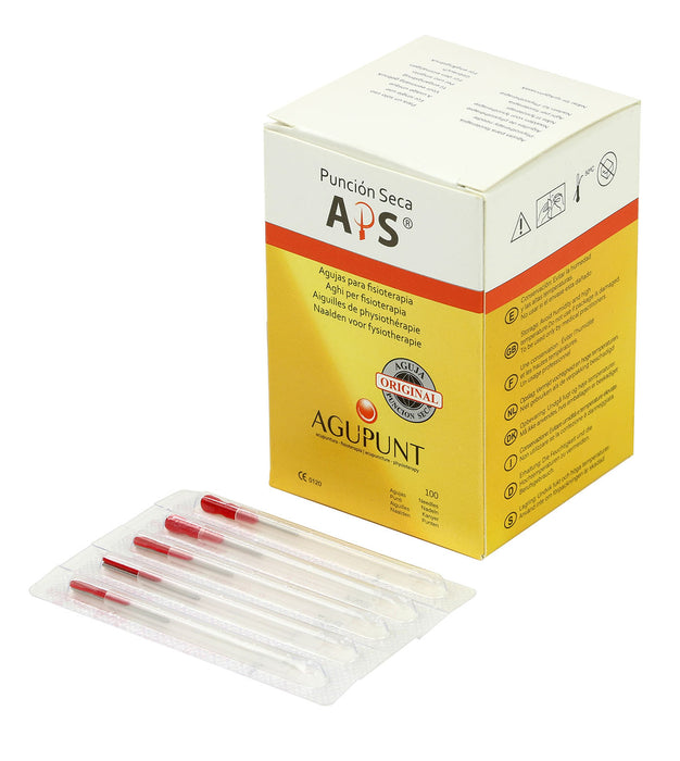 Agupunt A1038P Aps, Dry Needle, 0.25 X 25Mm, Red Tip, Box Of 100