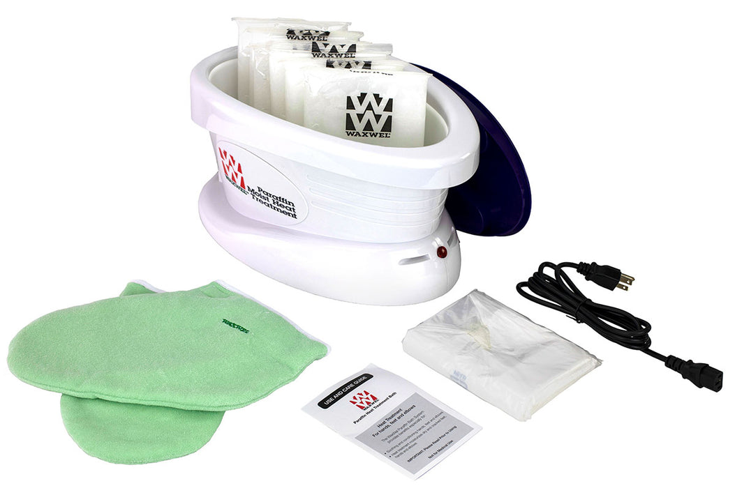 WaxWel 11-1607 Paraffin Bath - Standard Unit Includes: 65 Liners, 1 Mitt, 1 Bootie And 6 Lb Rose Paraffin