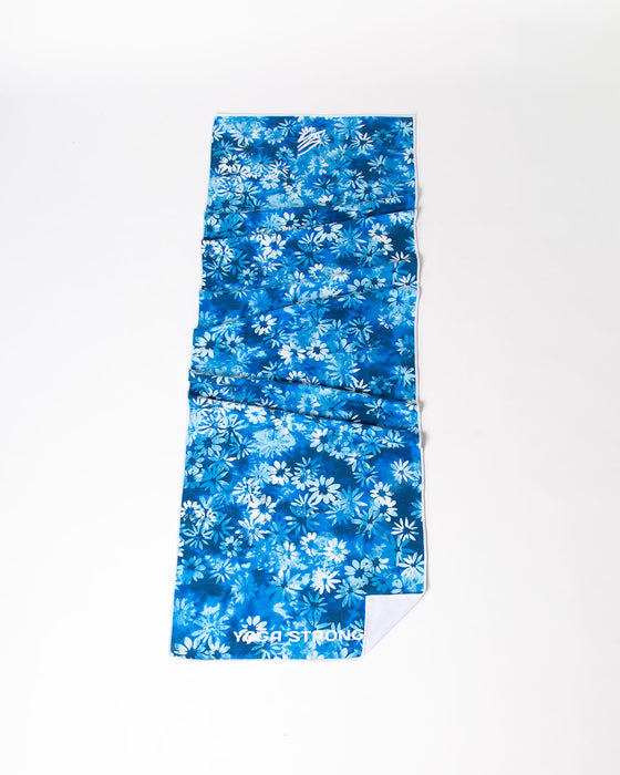 Yoga Strong C2467T , Anti Slip Towel, Blue Daisy