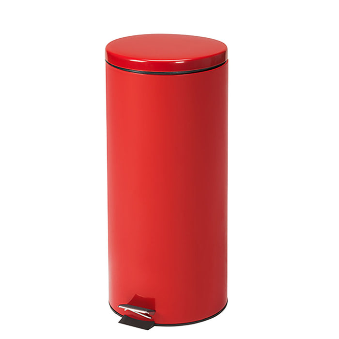 Clinton TR-32R , Small Round Waste Receptacle, Red, 32 Quart