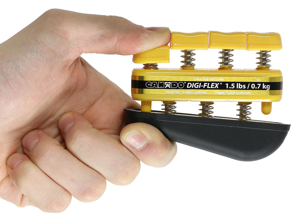 CanDo 10-0740FEI Digi-Flex Hand Exerciser - Yellow, X-Light - Finger (1.5 Lb) / Hand (5.0 Lb)