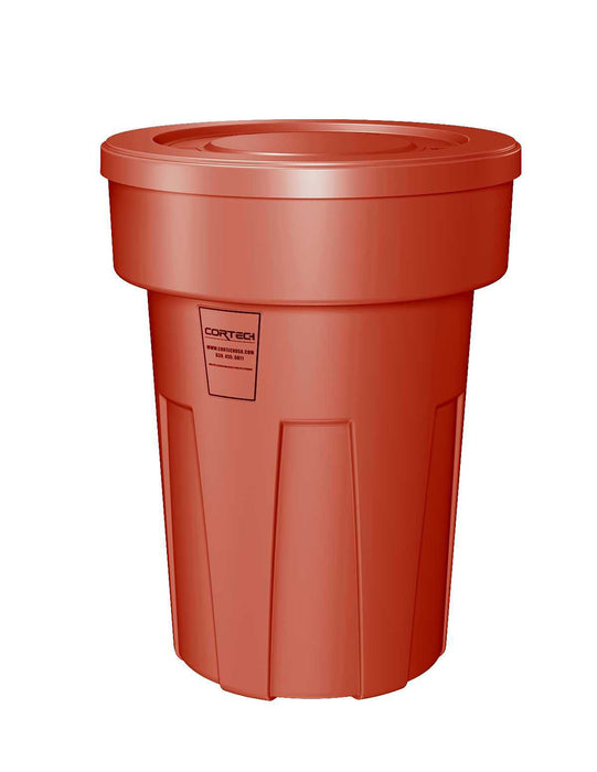 Cortech USA 50584R Food Grade Receptacle W/Lid, Red, 50 Gal