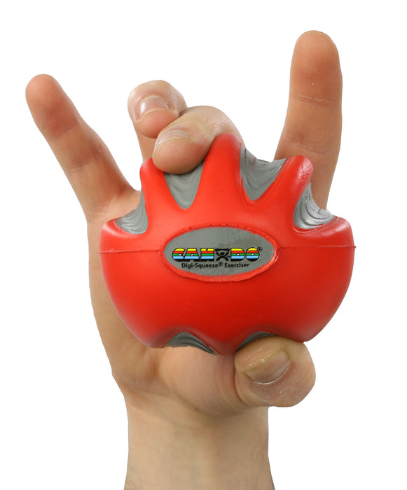 CanDo 10-1991 Digi-Squeeze Hand Exerciser - Large - Red, Light