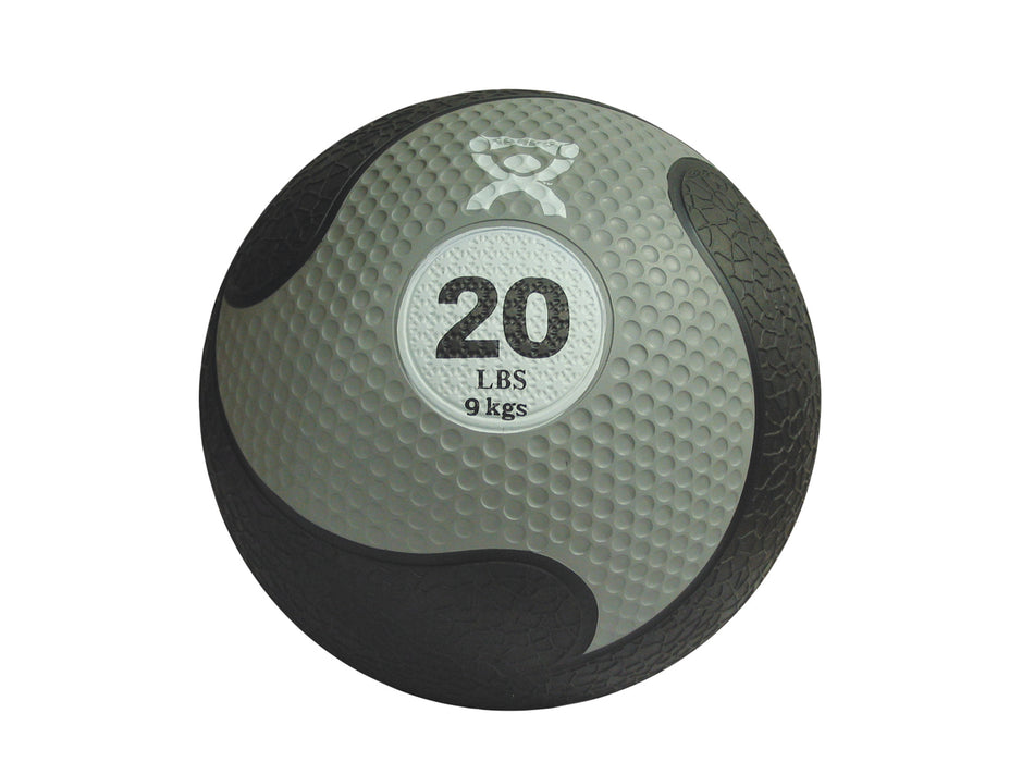 CanDo RMBP-20LB , Firm Medicine Ball, 11" Diameter, Silver, 20 Lbs.