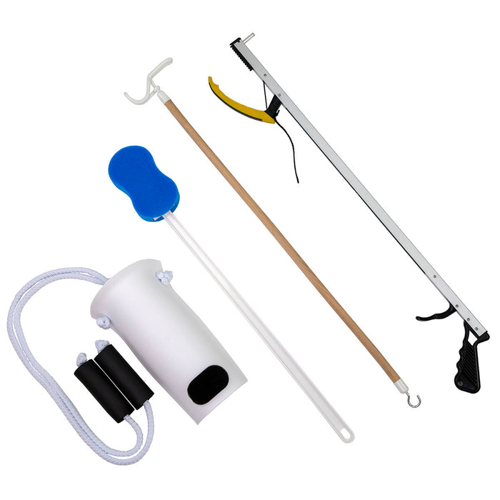 FabLife 86-0084 Hip Kit: 26" Reacher, Contoured Sponge, Formed Sock Aid, 24" Dressing Stick