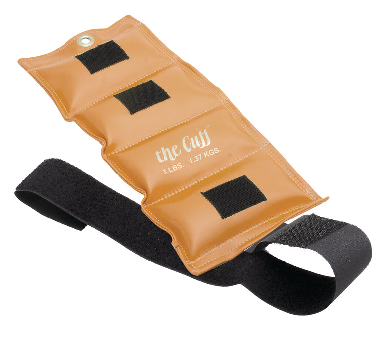 the Cuff 10-2507 Deluxe Ankle And Wrist Weight, Gold (3 Lb.)