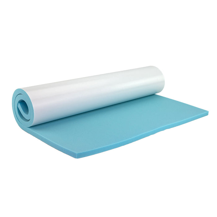 CanDo 10-2485 Memory Foam With Psa, Medium Soft, Blue, 1/2" X 20" X 36"