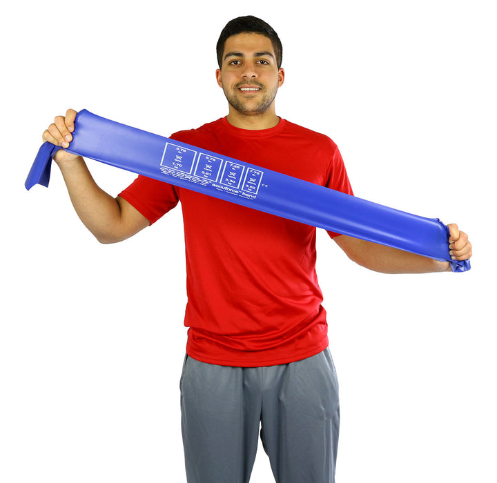 CanDo DIGIBAND-BL BOX Accuforce Exercise Band - 6 Yard Roll - Blue - Heavy