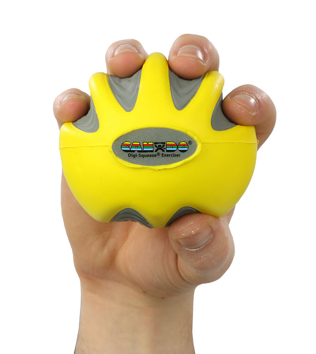 CanDo 10-1990 Digi-Squeeze Hand Exerciser - Large - Yellow, X-Light