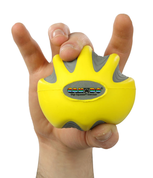 CanDo 10-1990 Digi-Squeeze Hand Exerciser - Large - Yellow, X-Light