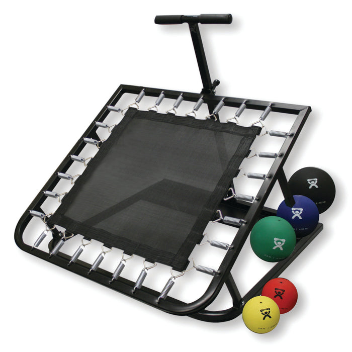 CanDo 10-3131 Square Ball Rebounder, Plastic Rack, 5-Piece Set (1 Ea: 2, 4, 7, 11, 15 Lb.)