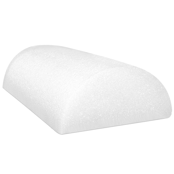 CanDo 30-2113 Foam Roller - White Pe Foam - 4" X 12" - Half-Round