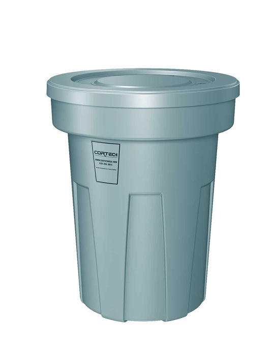 Cortech USA 45680FR Flame Retardant Receptacle W/Lid, Blue, 45 Gal