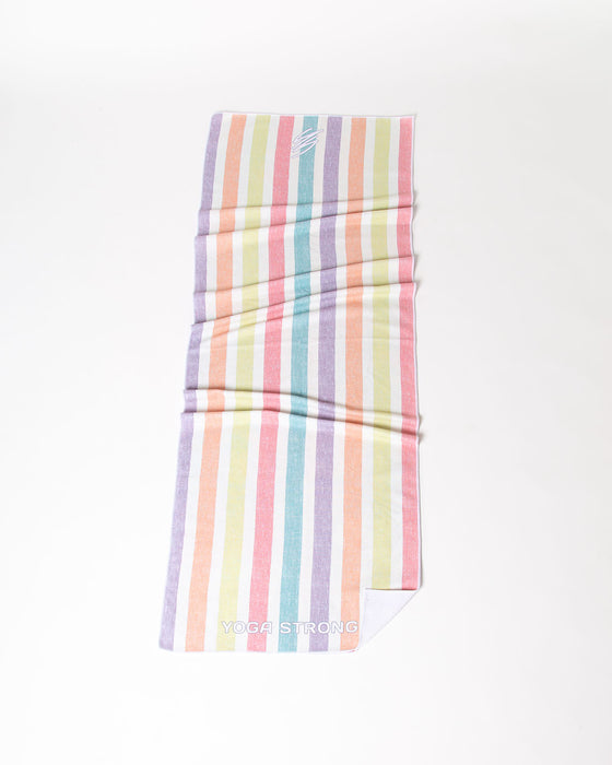 Yoga Strong J8016T , Anti Slip Towel, Rainbow Stripe