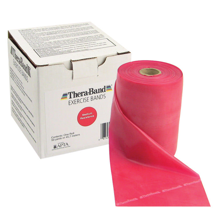 TheraBand 10-1007 Exercise Band - 50 Yard Roll - Red - Medium