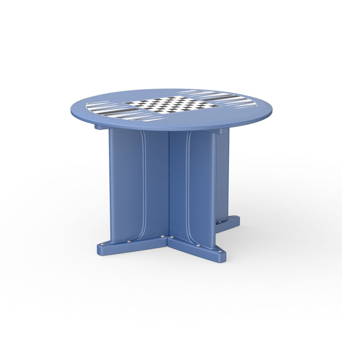 Cortech USA 66749(BG)GT Endurance Table 42" Round X-Base Flame Retardant Game Top, Blue Grey