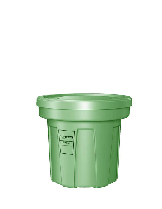 Cortech USA 22783FR Flame Retardant Receptacle W/Lid, Green, 22 Gal