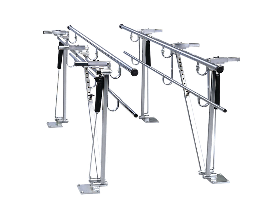 CanDo 565-12 Parallel Bars, Floor Mounted, Height And Width Adjustable, 12' L X 8" W X 31" - 41" H