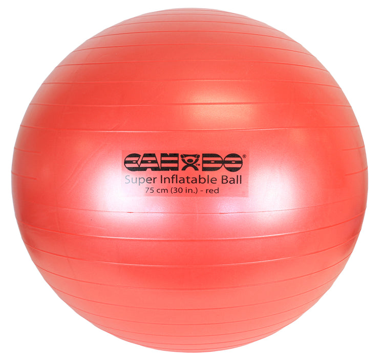 CanDo B-A-75-3001-5 Inflatable Exercise Ball - Super Thick - Red - 30" (75 Cm)