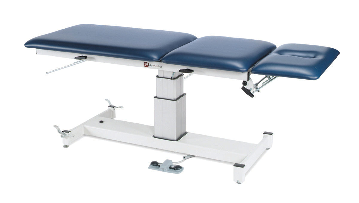 Armedica AM-SP300 220V Treatment Table - Motorized Pedestal Hi-Lo, 3 Section, Elvat. Cntr Section, 220V