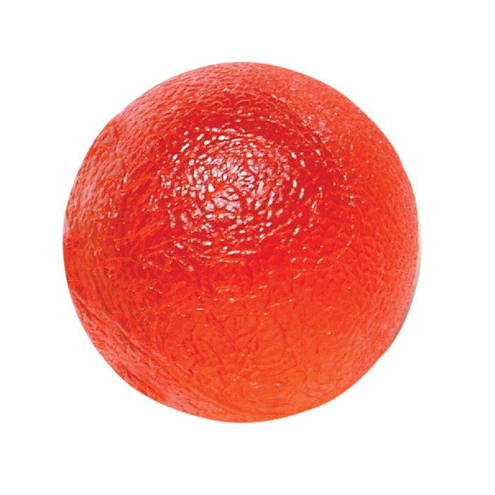 CanDo BSQ011 RED Gel Squeeze Ball - Standard Circular - Red - Light