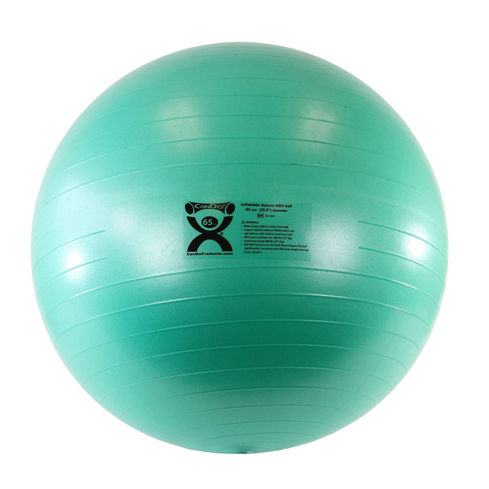 CanDo GMB01-1250g-600lb Inflatable Exercise Ball - Abs Extra Thick - Green - 26" (65 Cm)