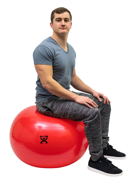 CanDo TS1201-75 RED Inflatable Exercise Ball - Red - 30" (75 Cm)