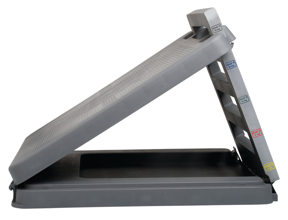 FabStretch 10-1179 4-Level Incline Board - Heavy Duty Plastic - 5, 15, 25, 35 Degree Elevation - 14" X 14" Surface