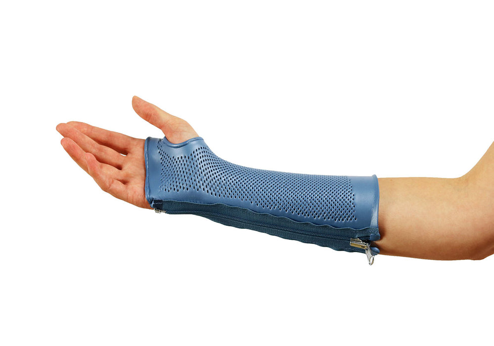 Orfit 39109MB/25MI/L/NS Orfizip Light Ns Antibacterial Wrist Orthoses W/Zipper, Medium, 2.5Mm Micro Perforated, Atomic Blue